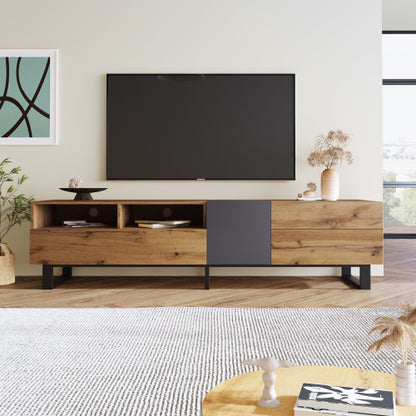 Modern Wood Grain TV Cabinet – 180 cm