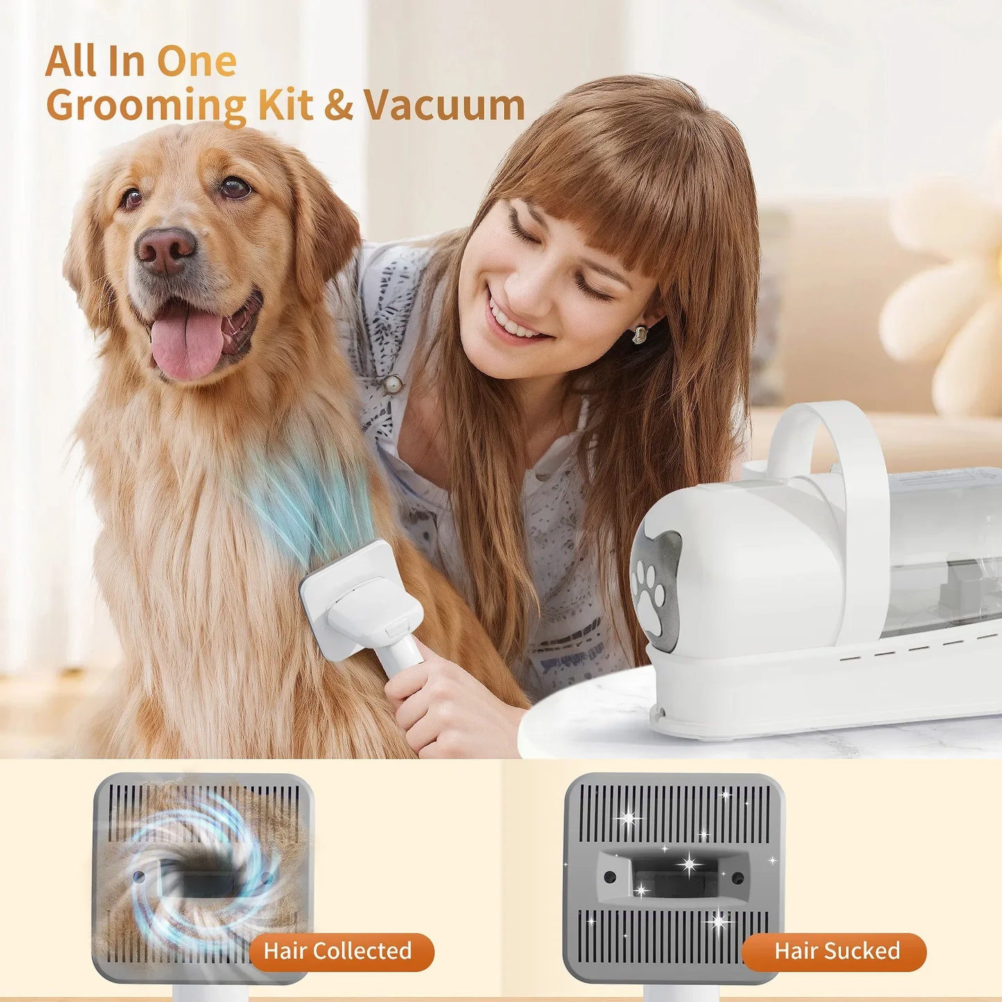 7 1 Pet Grooming Vacuum Dog Grooming Clippers Pet Hair