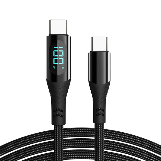 100W digital data cable suitable for Apple 27W mobile phone 15 fast charging cable, dual-type-c to USB-C conversion