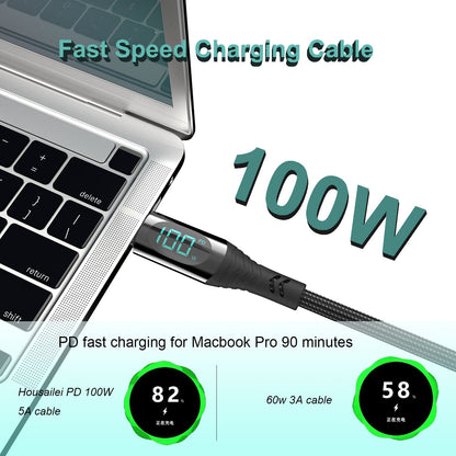 100W digital data cable suitable for Apple 27W mobile phone 15 fast charging cable, dual-type-c to USB-C conversion