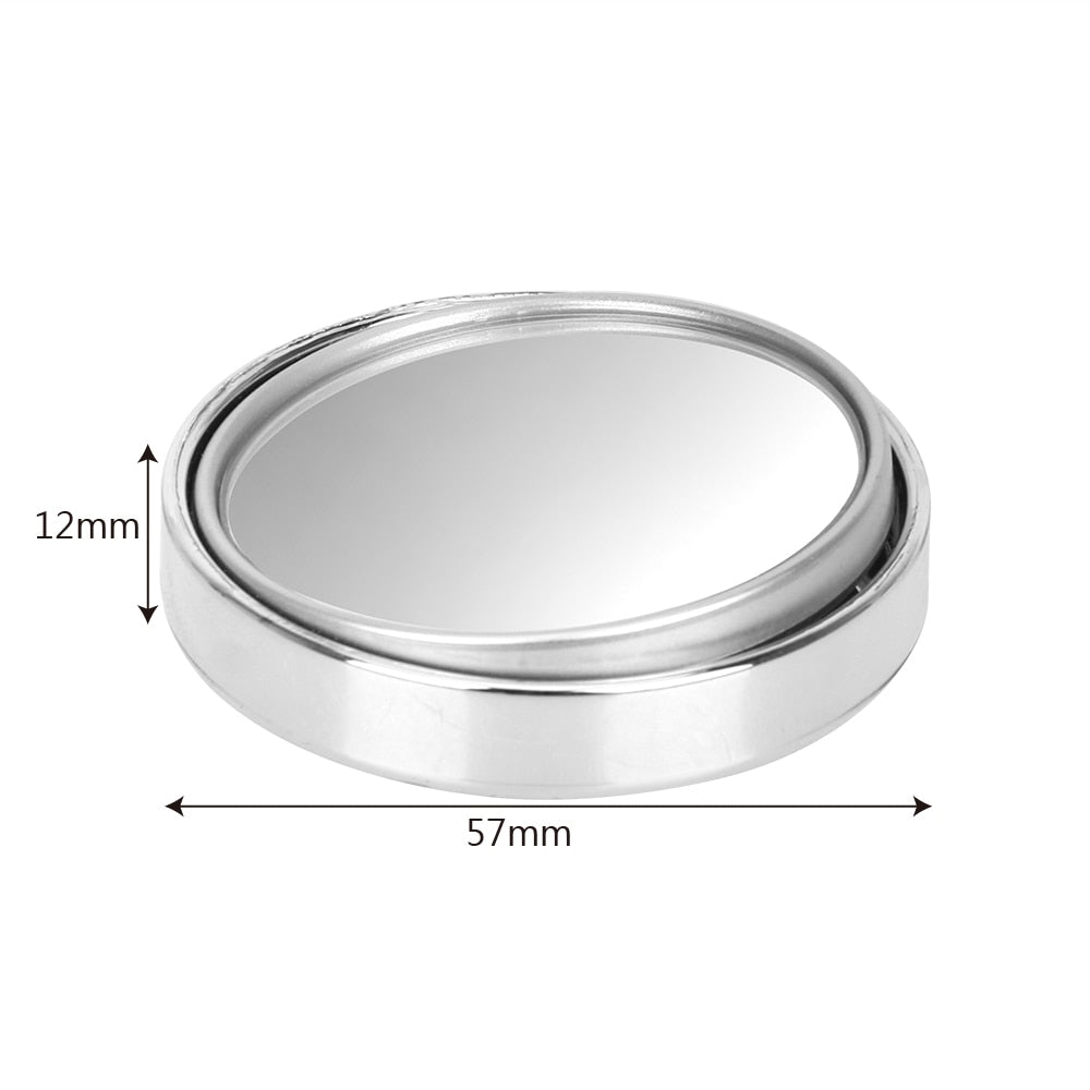 1PCS  Car Vehicle Side Blindspot Blind Spot Mirror Wide RearView Mirror 360 Wide Angle Round Convex Mirror Exterior Part