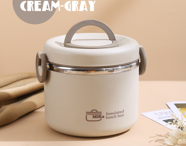 Portable simple stainless steel insulated lunch box with lid