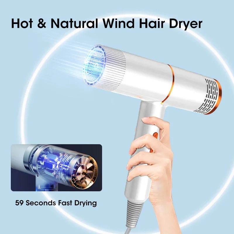 Professional Hair Dryer High Power Infrared Anion Hammer Powerful Cold