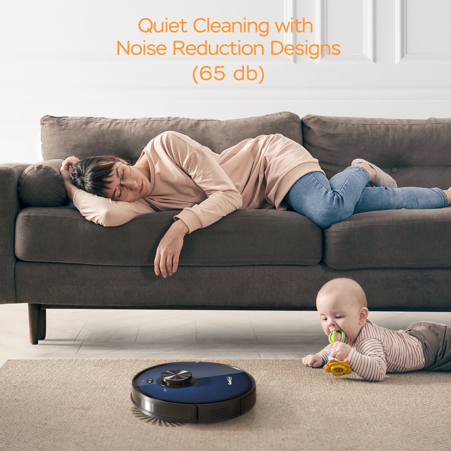 Geek Smart L7 Robot Vacuum Cleaner And Mop, LDS Navigation, Wi-Fi Connected APP, Selective Room Cleaning,MAX 2700 PA Suction