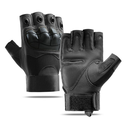 Tactical half-finger gloves men's soft shell protective microfiber special forces military fans sports cycling outdoor