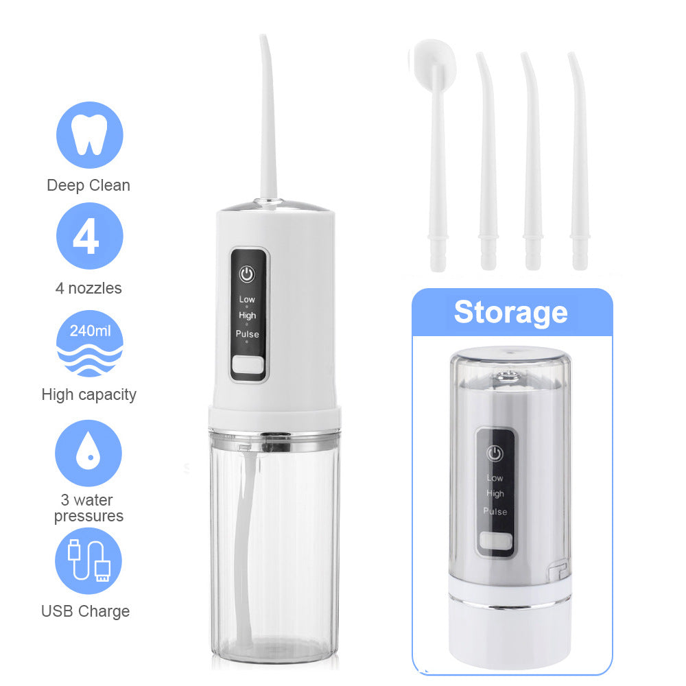 3 Gears Can Be Stored In The Tooth Rinser Household Electric Tooth Cleaner Water Floss Electric Tooth Rinser Tooth Cleaner