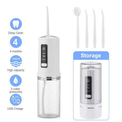 3 Gears Can Be Stored In The Tooth Rinser Household Electric Tooth Cleaner Water Floss Electric Tooth Rinser Tooth Cleaner