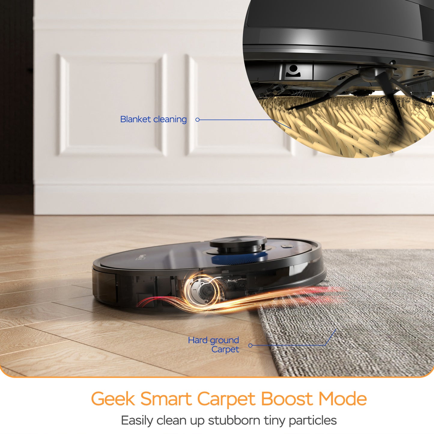 Geek Smart L7 Robot Vacuum Cleaner And Mop, LDS Navigation, Wi-Fi Connected APP, Selective Room Cleaning,MAX 2700 PA Suction