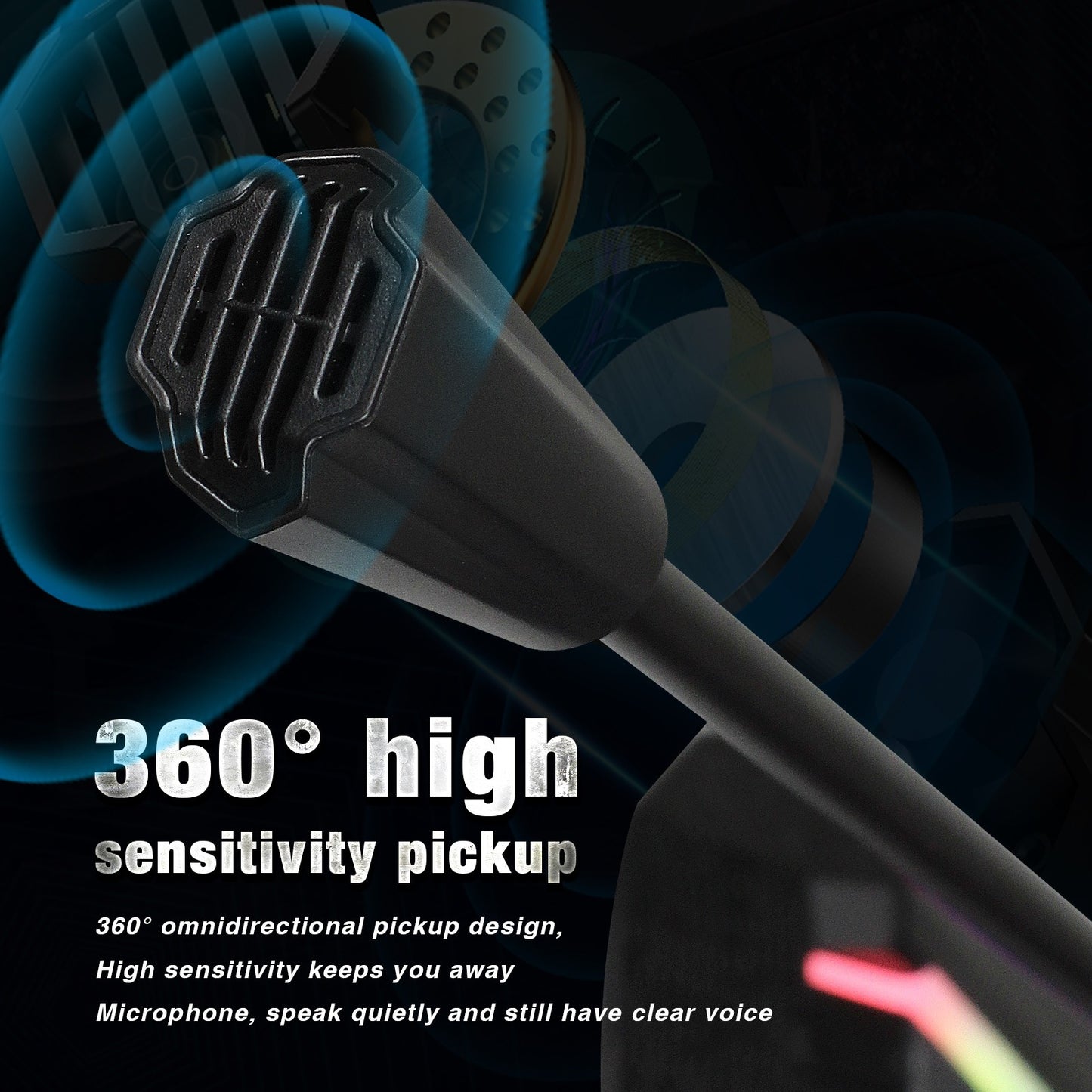 New desktop RGB luminous condenser microphone live broadcast shouting microphone gaming microphone