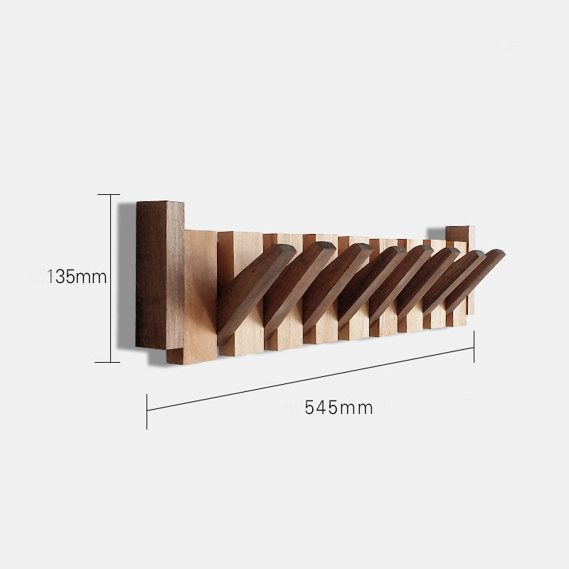 Black Walnut Coat Rack Wall Mounted Hook