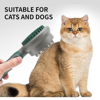 2in1 Silicone Cat Hair Brush Cat Brush With Soft Rubber Pinsfor Indoor Cats Dog Bathing Massage Grooming Shedding Massage Bath Gently Removes Long-Haired Cats And Dogs Tangles And Loose Fur