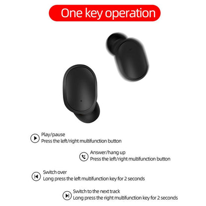 A6S Bluetooth Headsets For Redmi Airdots Wireless Earbuds 5.0 TWS Earphone Noise Cancelling Mic for Xiaomi iPhone Huawei Samsung
