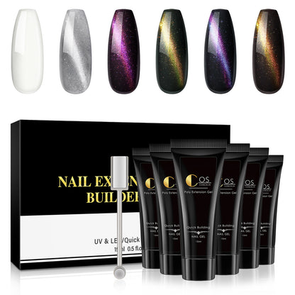 New 6 Color Gift Box Magic Eye Extension Glue Manicure Magnet Manicure Painless Extension Glue