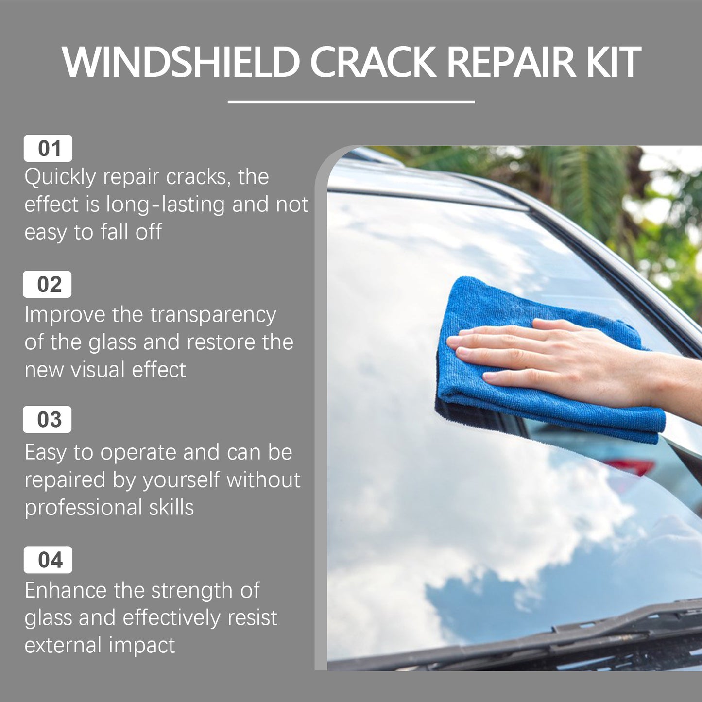 Homonth Windshield Crack Repair Clear Vision Automotive Front…
