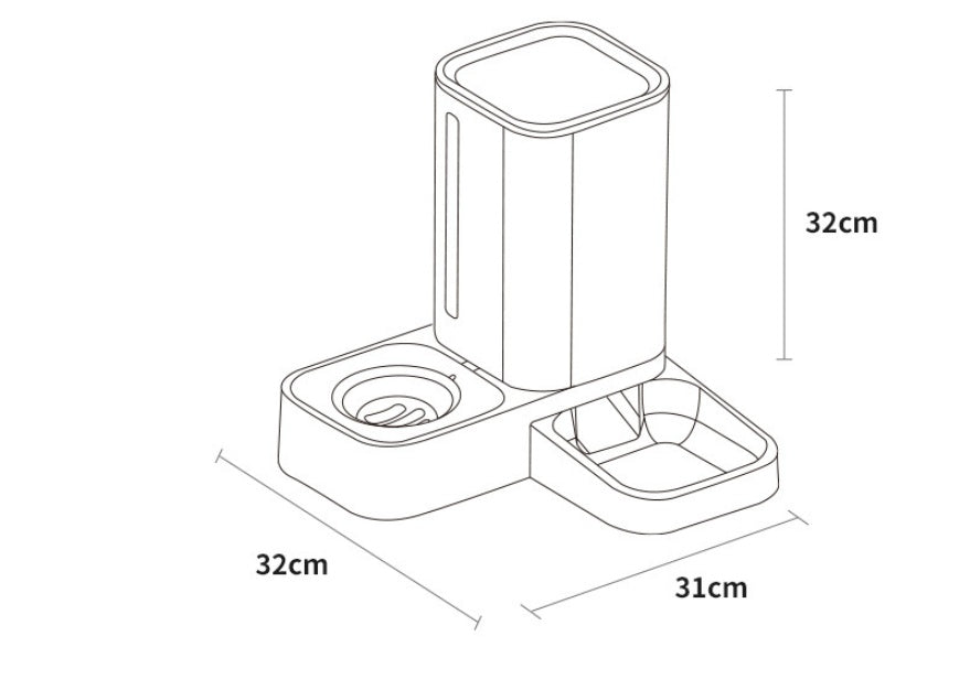 Pet Automatic Water Storage Double Plastic Pet Bowl