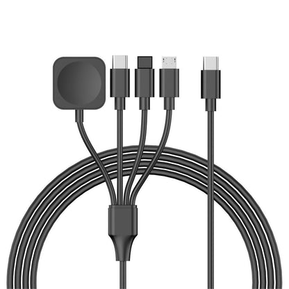 Square four in one watch wireless charging mobile phone charging cable data cable USB/TYPE-C optional