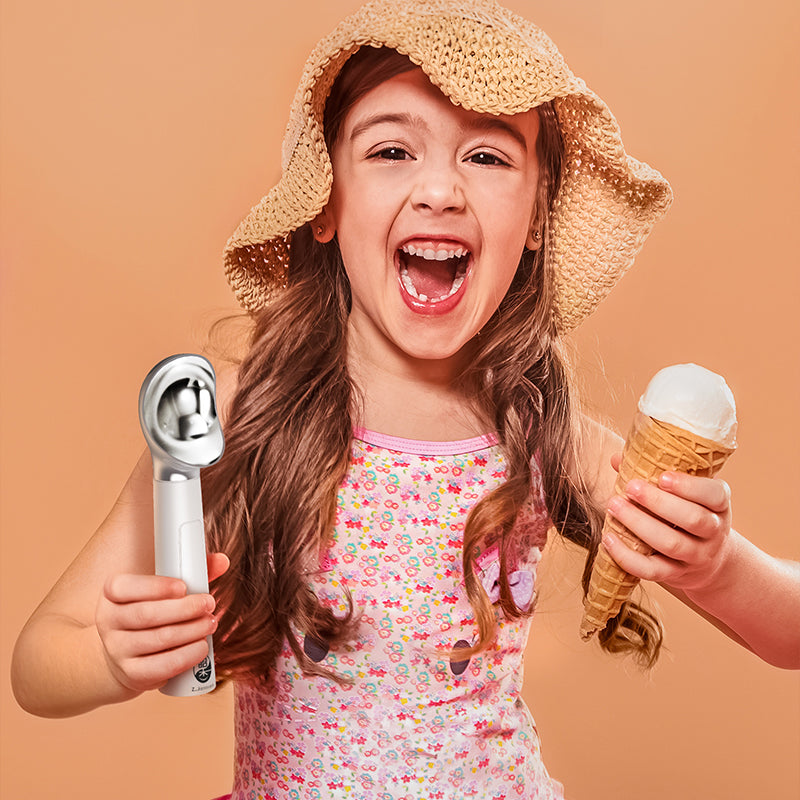 Rechargeable Heated Scoop: Adjustable Temp, Rapid Heat for Ice Cream & More