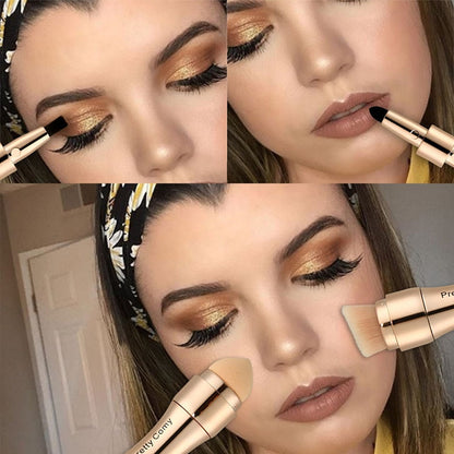 4 In 1 Makeup Brushes Foundation Eyebrow Shadow Eyeliner Blush Powder Brush Cosmetic Concealer Professional Maquiagem