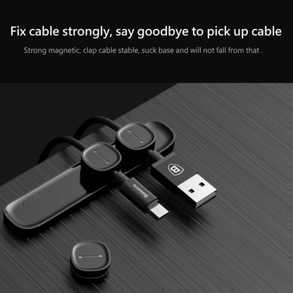 Baseus Pea Magnetic Cable Clamp USB Cable Manager Clip Desktop Charging Cable Winder