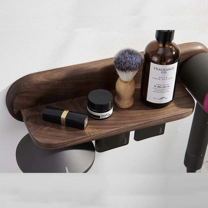 Wall Mount Hair Dryer Holder for Dyson Supersonic Hair Dryer Walnut Beech Wood Hair Dryer Bracket