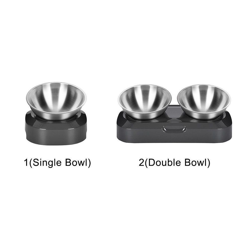 Pet Bowl Feeder Cat Bowl Pet Stainless Steel Dog Bowl Adjustable Inclined Cat Bowl Inclined Water Bowl