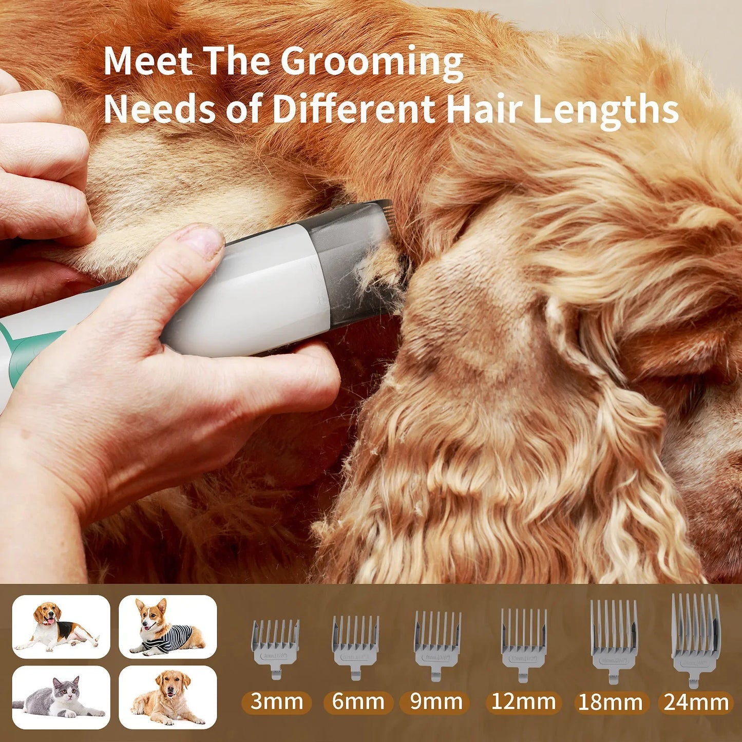 7 1 Pet Grooming Vacuum Dog Grooming Clippers Pet Hair