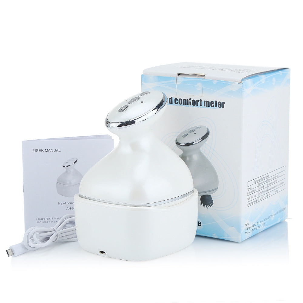 Head Massager 4-Claw Kneading Vibration Rechargeable Waterproof Head Massager Multi-Function