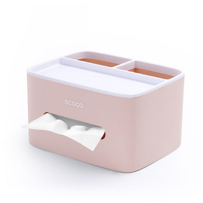 Desktop Tissue Box Multifunctional Home Storage Box Paper Drawer Box