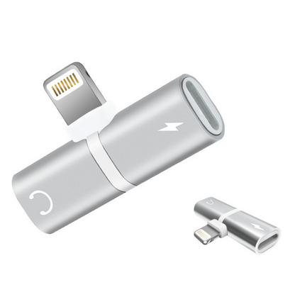 Gourde Headphone Lightnig Audio Charger Adapter 2 in 1 For iPhone 7/ 7 Plus Compatible iOS 10.33&iOS11 For iPhone X 8 / 8plus
