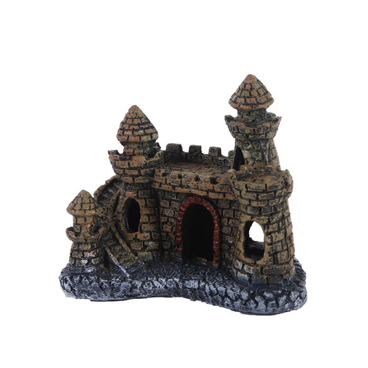 Castle water grass landscaping fish tank resin ornaments