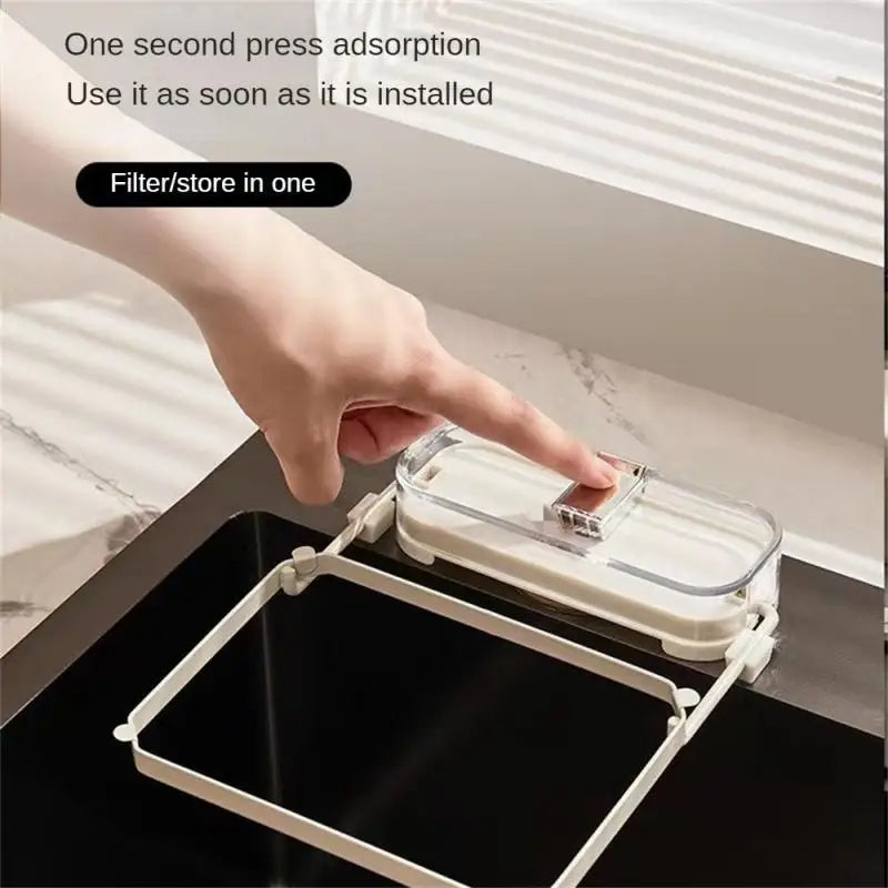 Hanging Mesh Sink Strainer Rack – Foldable Kitchen Drain Basket