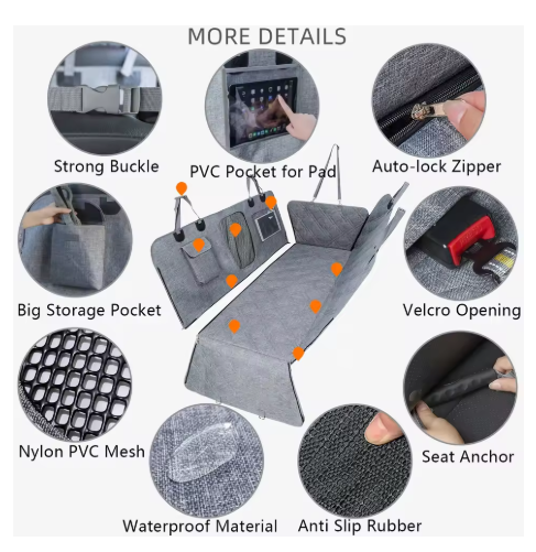 Divisible Waterproof Car Seat Pad Rear Seats Suitable Pets Humans