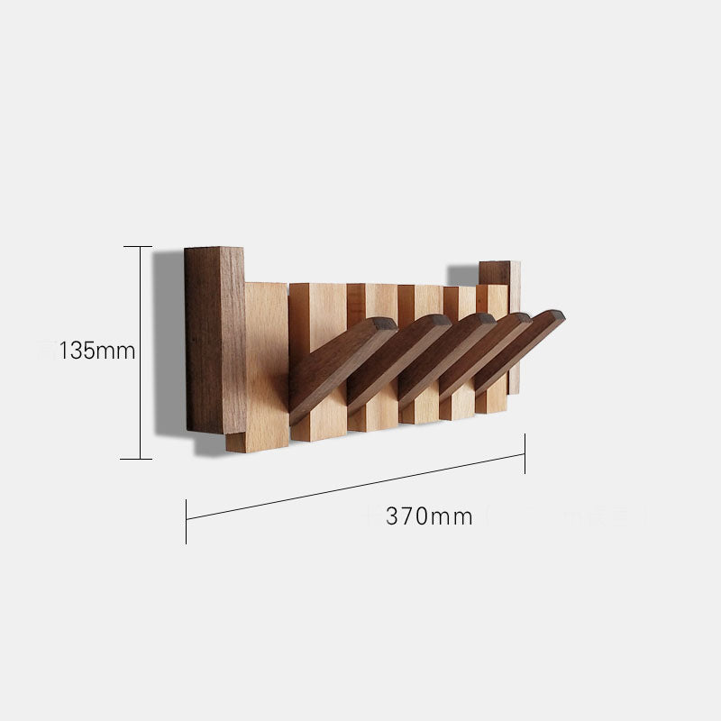 Black Walnut Coat Rack Wall Mounted Hook
