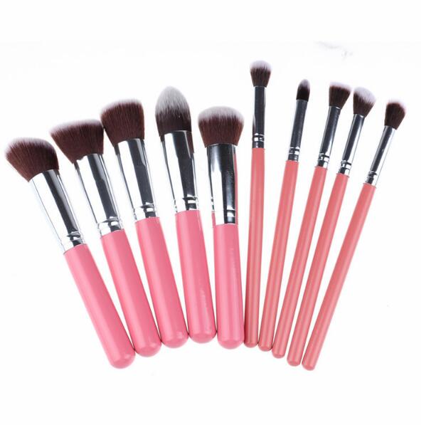 10 Pcs Silver Golden Makeup Brushes Cosmetics Foundation Blending…