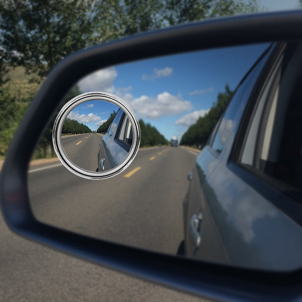 1PCS  Car Vehicle Side Blindspot Blind Spot Mirror Wide RearView Mirror 360 Wide Angle Round Convex Mirror Exterior Part