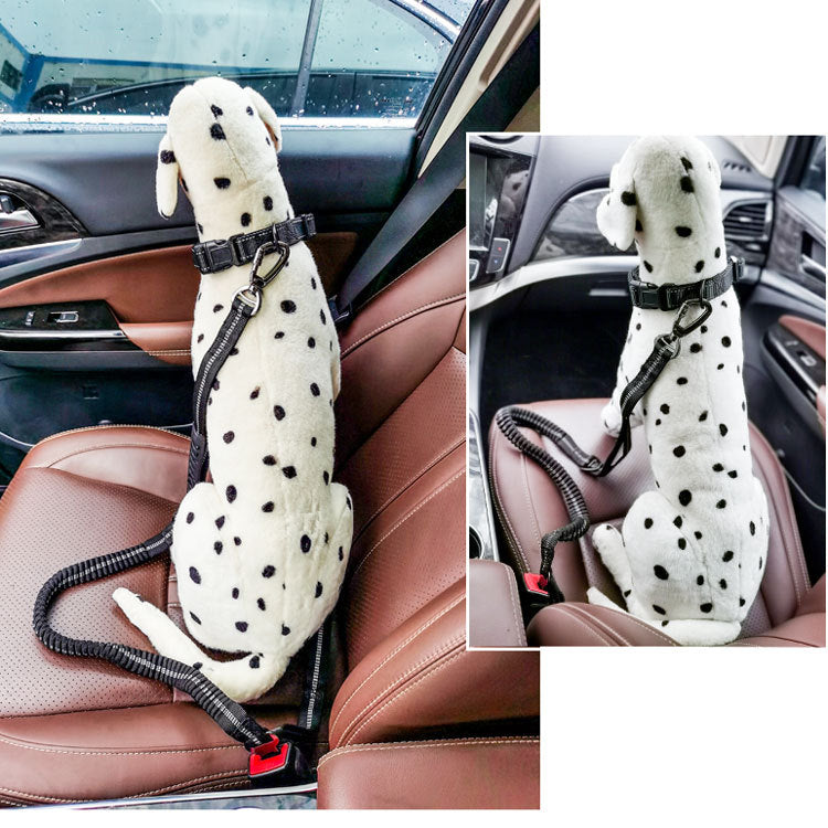 New Pet Dog Car Seat Belt Dog Rope Reflective Explosion-Proof Red Car Medium And Large Dog Leash