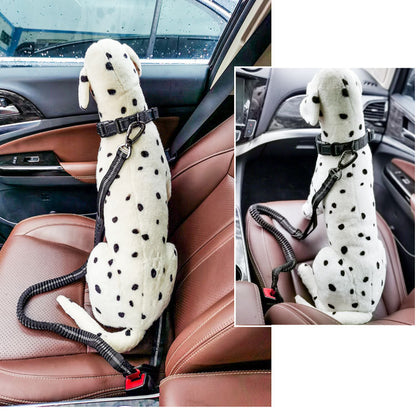 New Pet Dog Car Seat Belt Dog Rope Reflective Explosion-Proof Red Car Medium And Large Dog Leash