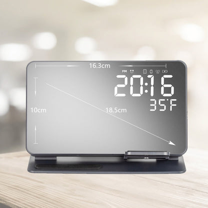 2 1 Wireless Charging Time Display Alarm Clock 15w Thermometer