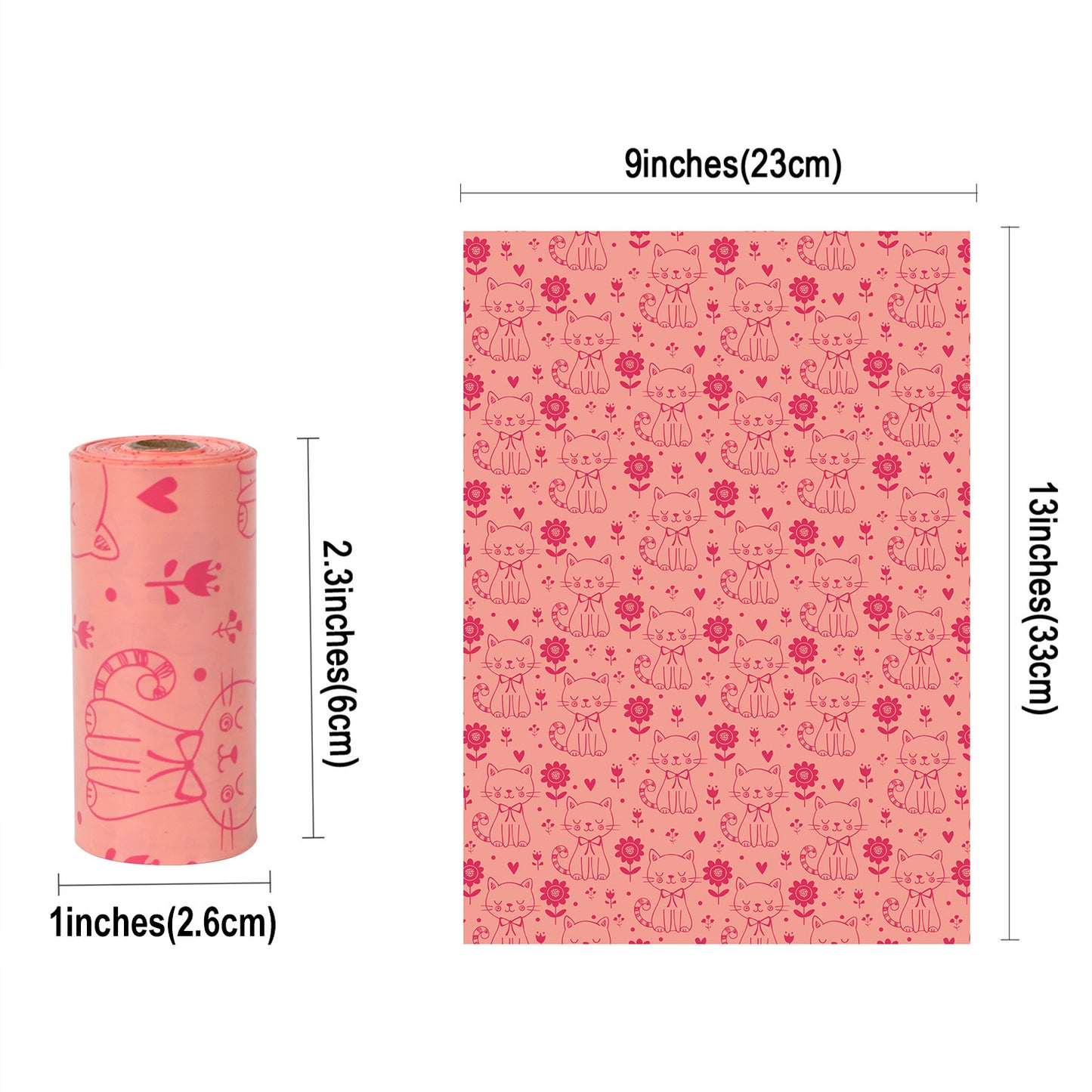 Biodegradable pet garbage bag for dogs to pick up feces