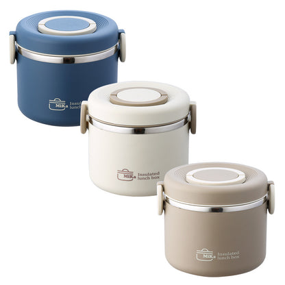 Portable simple stainless steel insulated lunch box with lid