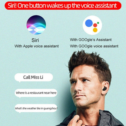 A6S Bluetooth Headsets For Redmi Airdots Wireless Earbuds 5.0 TWS Earphone Noise Cancelling Mic for Xiaomi iPhone Huawei Samsung