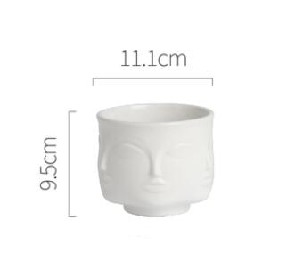 Man Face Flower Vase Home Decoration Accessories Modern Ceramic Vase
