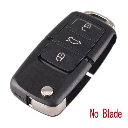 3 button Folding Car Remote Flip Key Shell Case Fob For VW Passat Polo Golf Touran Bora Ibiza Leon Octavia Fabia