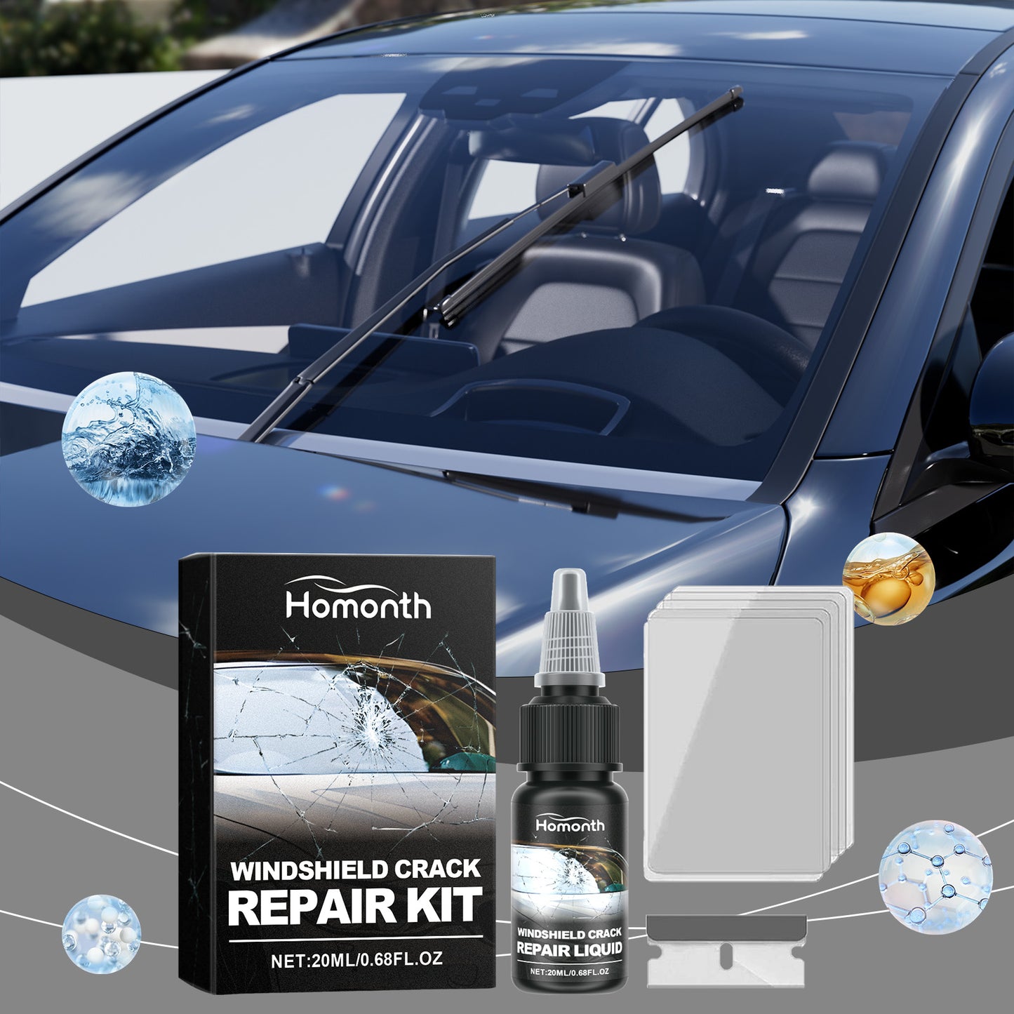 Homonth Windshield Crack Repair Clear Vision Automotive Front…