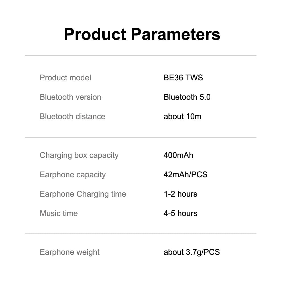 Tws Bluetooth Earphones Stereo Wireless Headphones Touch Control…