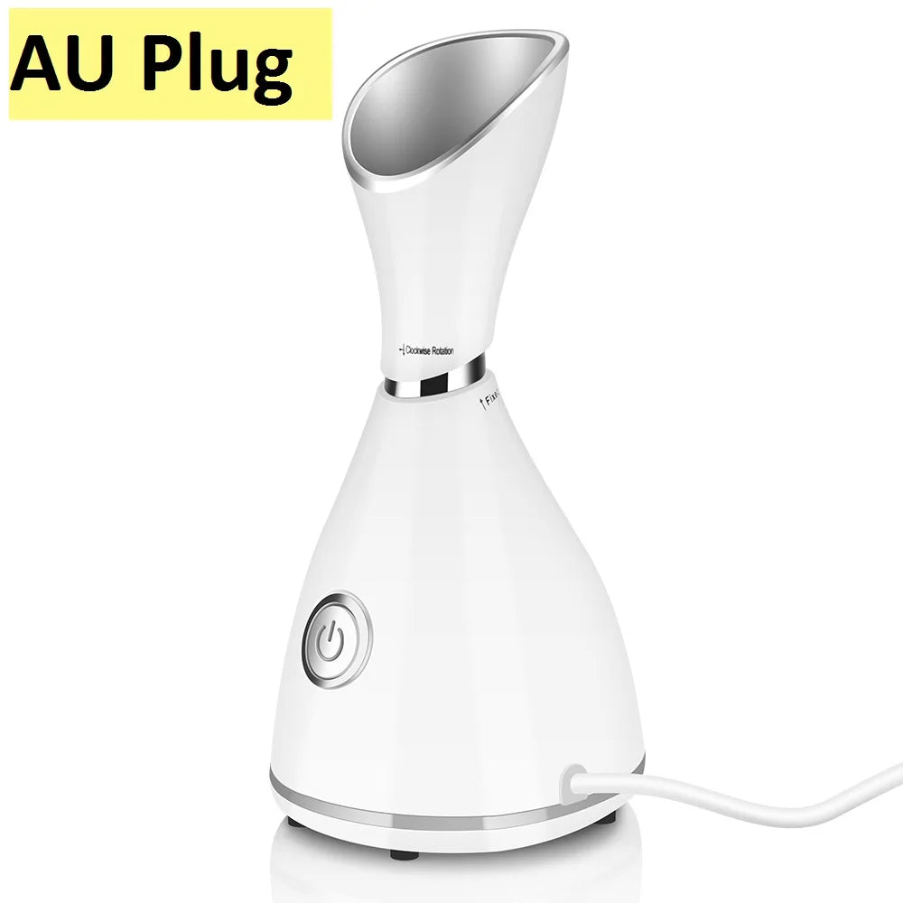 US EU AU Plug Facial Steamer Cleaner Nano Ionic Facial Deep Cleaning Hot Steamer Face Sprayer Machine Beauty Face Steam Device