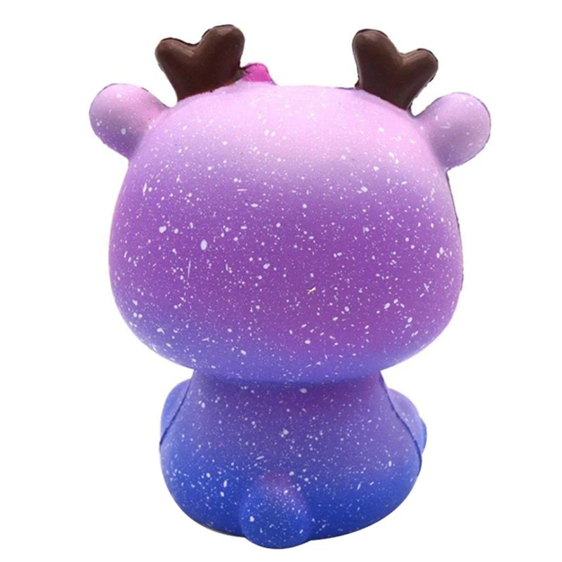 Jumbo Kawaii Colorful Galaxy Deer Squishy Slow Rising Stiskalne igrače 