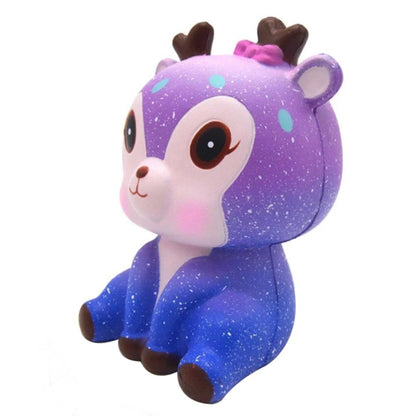 Jumbo Kawaii Colorful Galaxy Deer Squishy Slow Rising Stiskalne igrače 