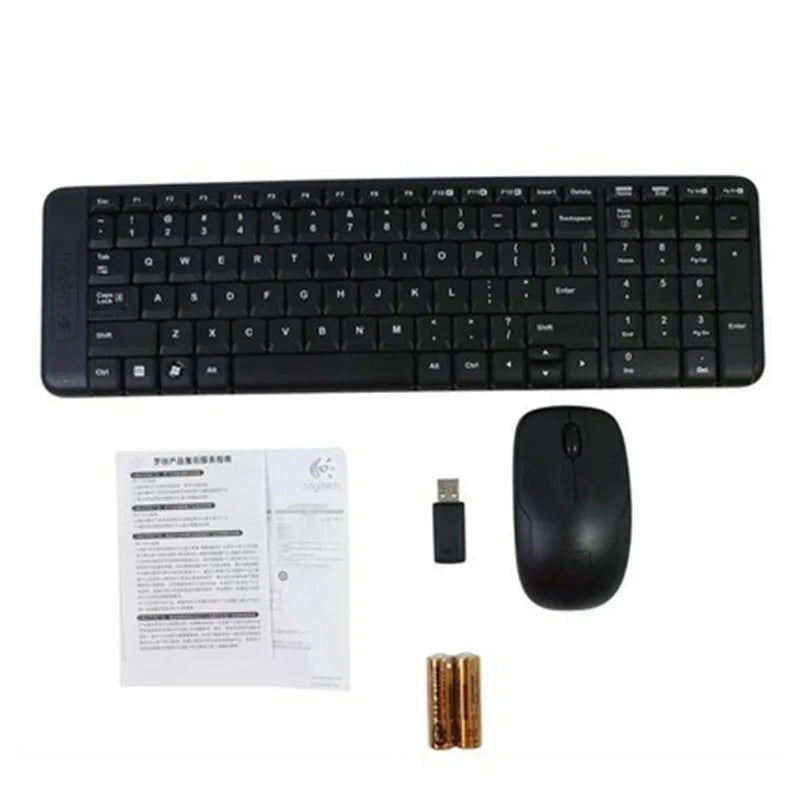 Logitech Mk220 Wireless Keyboard Mouse Combo Gaming Lap Top Gamer