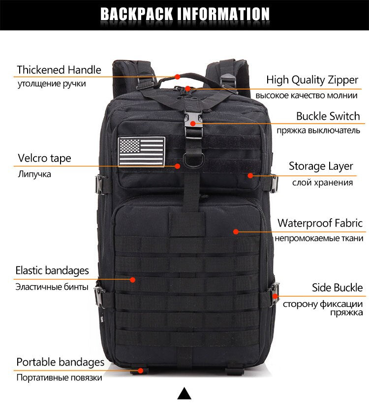 Molle Assault Pack Tactical Backpack | Military Tactical Backpack